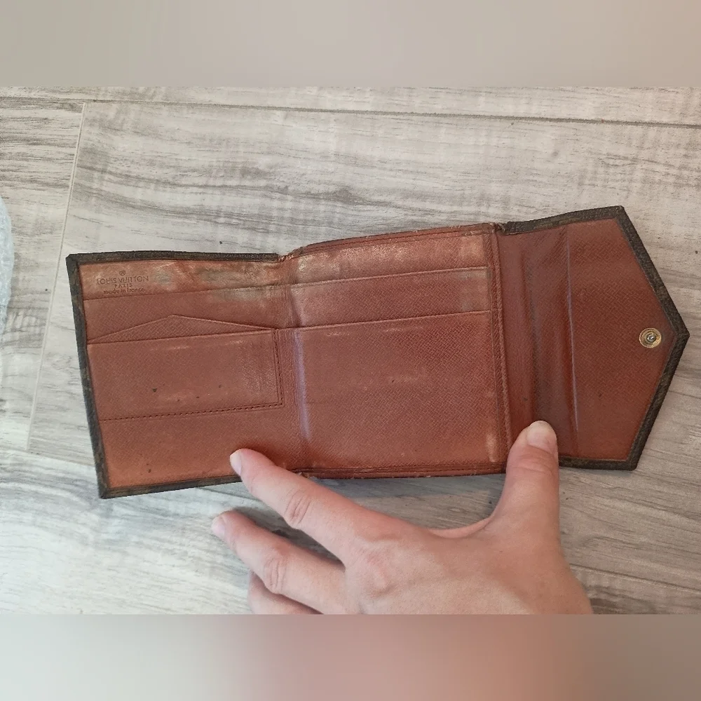 Louis-Vuitton Bifold Wallet Brown Authentic